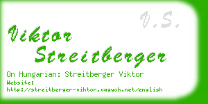 viktor streitberger business card